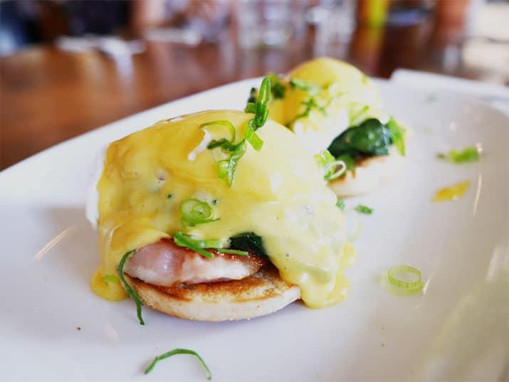 Eggs Benedict breakfast plate
