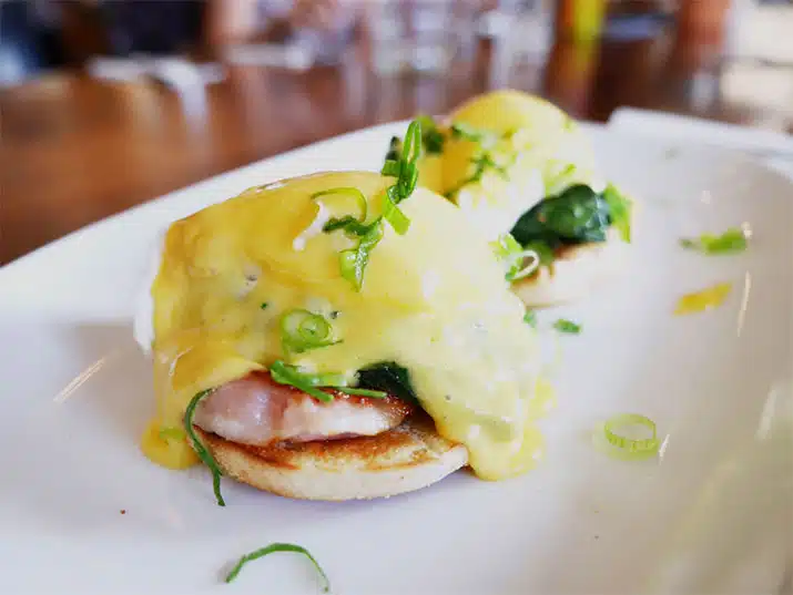 Eggs Benedict breakfast plate
