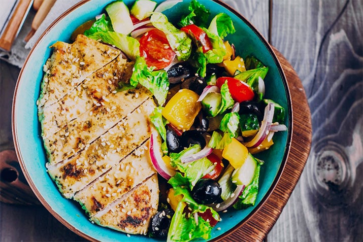 Greek chicken meal