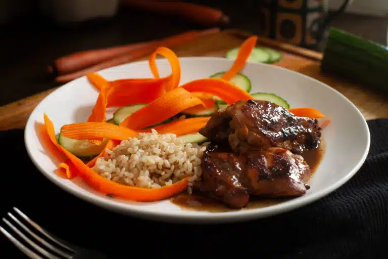 Healthy chicken adobo thighs