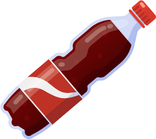 Switching soda for water illustration