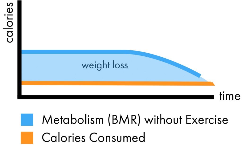 Weight loss plateau graph
