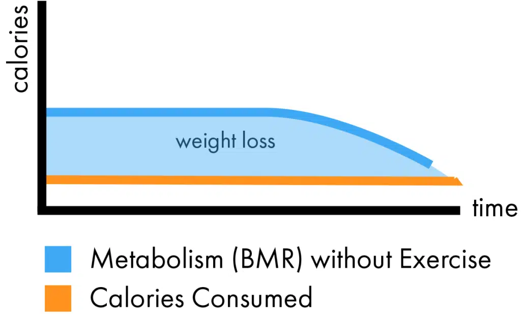 Weight loss plateau graph