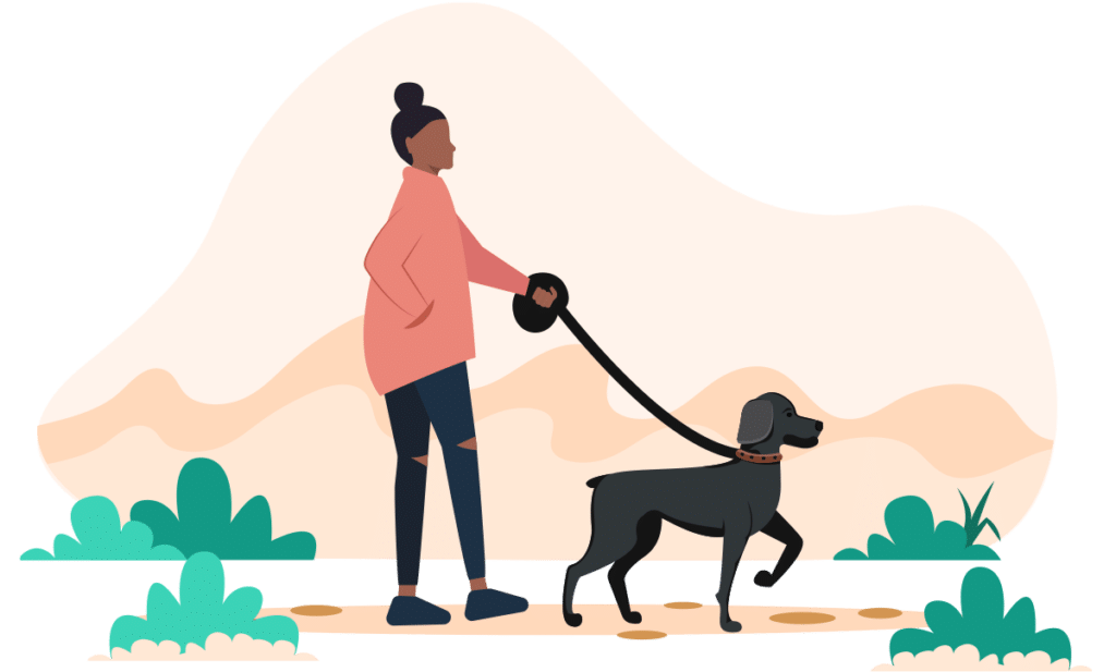 Walking for exercise illustration