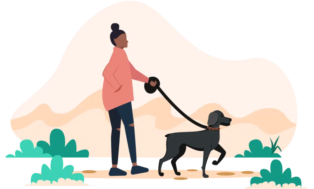 Walking for exercise illustration