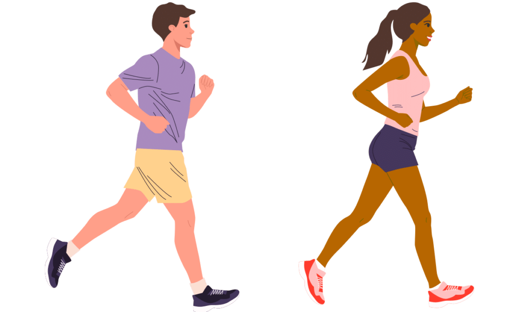 Cardiovascular exercise illustration