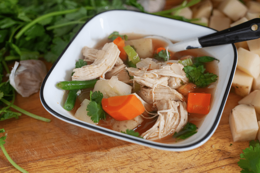 Caldo de pollo, a Mexican chicken soup