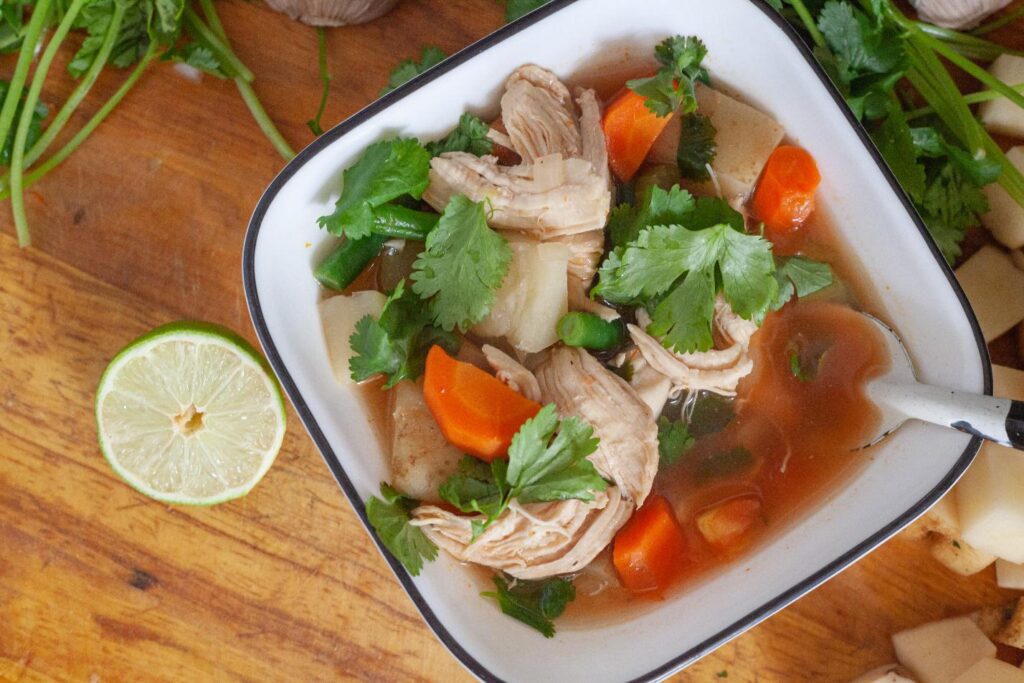 Low fat caldo de pollo chicken soup