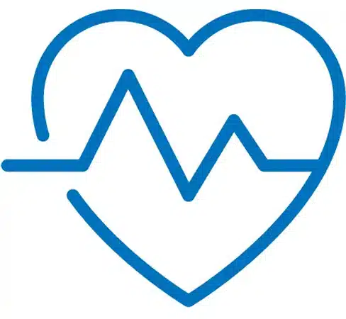 Icon of a heart with a pulse line